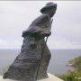 Pilgerdenkmal auf dem Weg zum Kap Finisterre